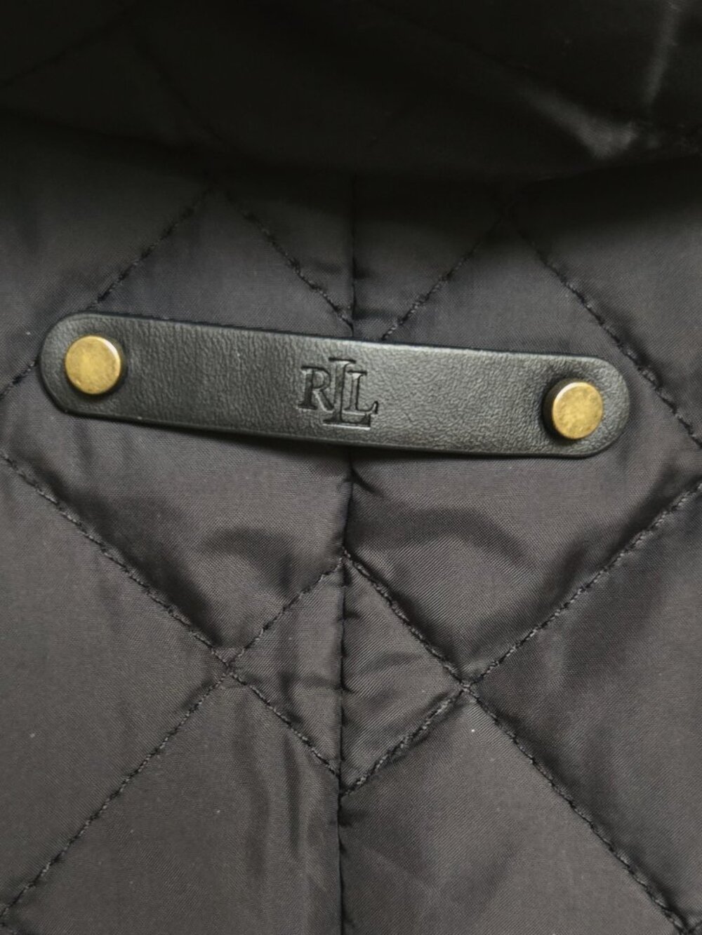 NWOT Ralph Lauren sz 2X black diamond quilted zip up hooded anorak coat / jacket - Picture 6 of 10